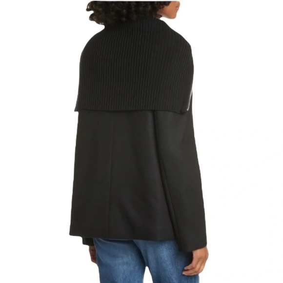 Judith and Charles Wool Blend Coat Black Double Breasted Peacoat Size 6 NWT - Picture 3 of 12